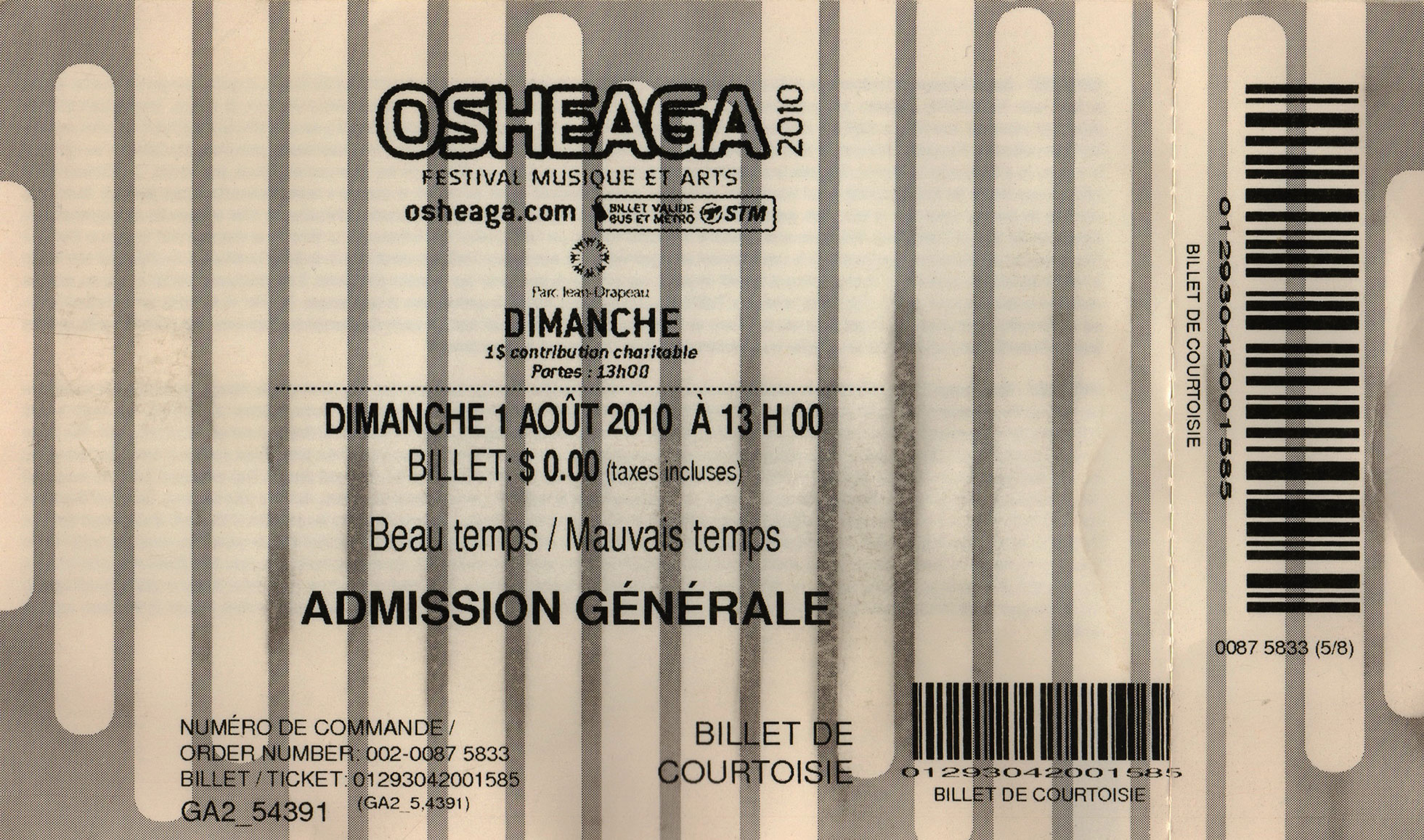 Osheaga Ticket