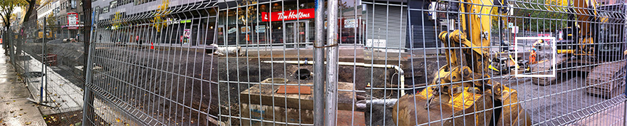 Construction at Bleury & St. Catherine
