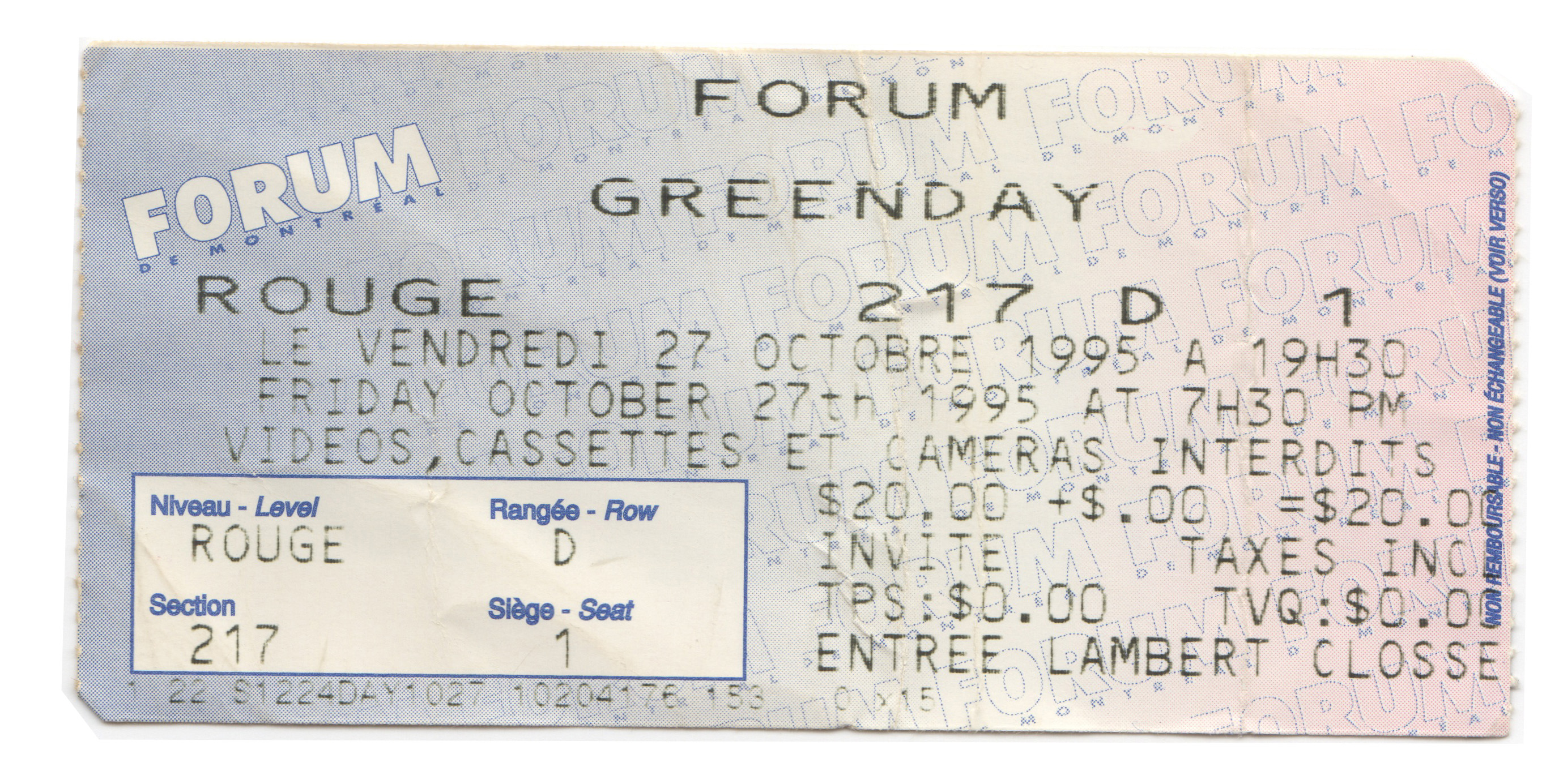 Green Day, Montreal Forum