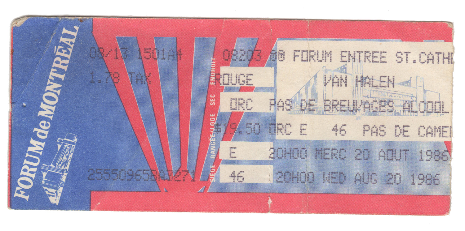 Van Halen, Montreal Forum, Montreal, QC