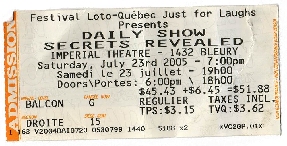 Daily Show Secrets Revealed, Imperial Theatre, Montreal, QC