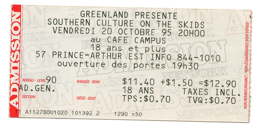 Southern Culture on the Skids, Cafe Campus, Montreal, QC