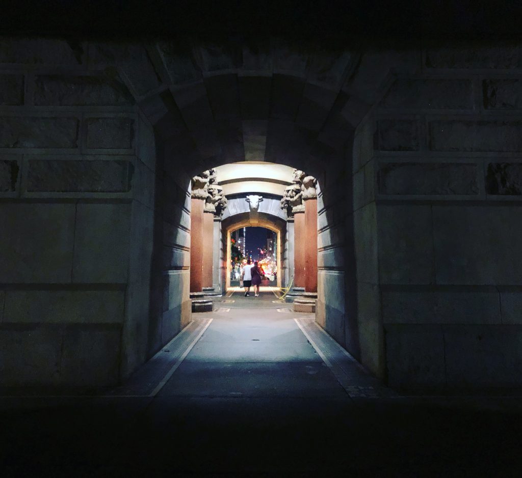 Walking through City Hall, Philadelphia, PA