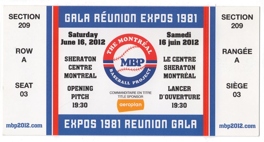 MBP Gala 1981 Expos Reunion