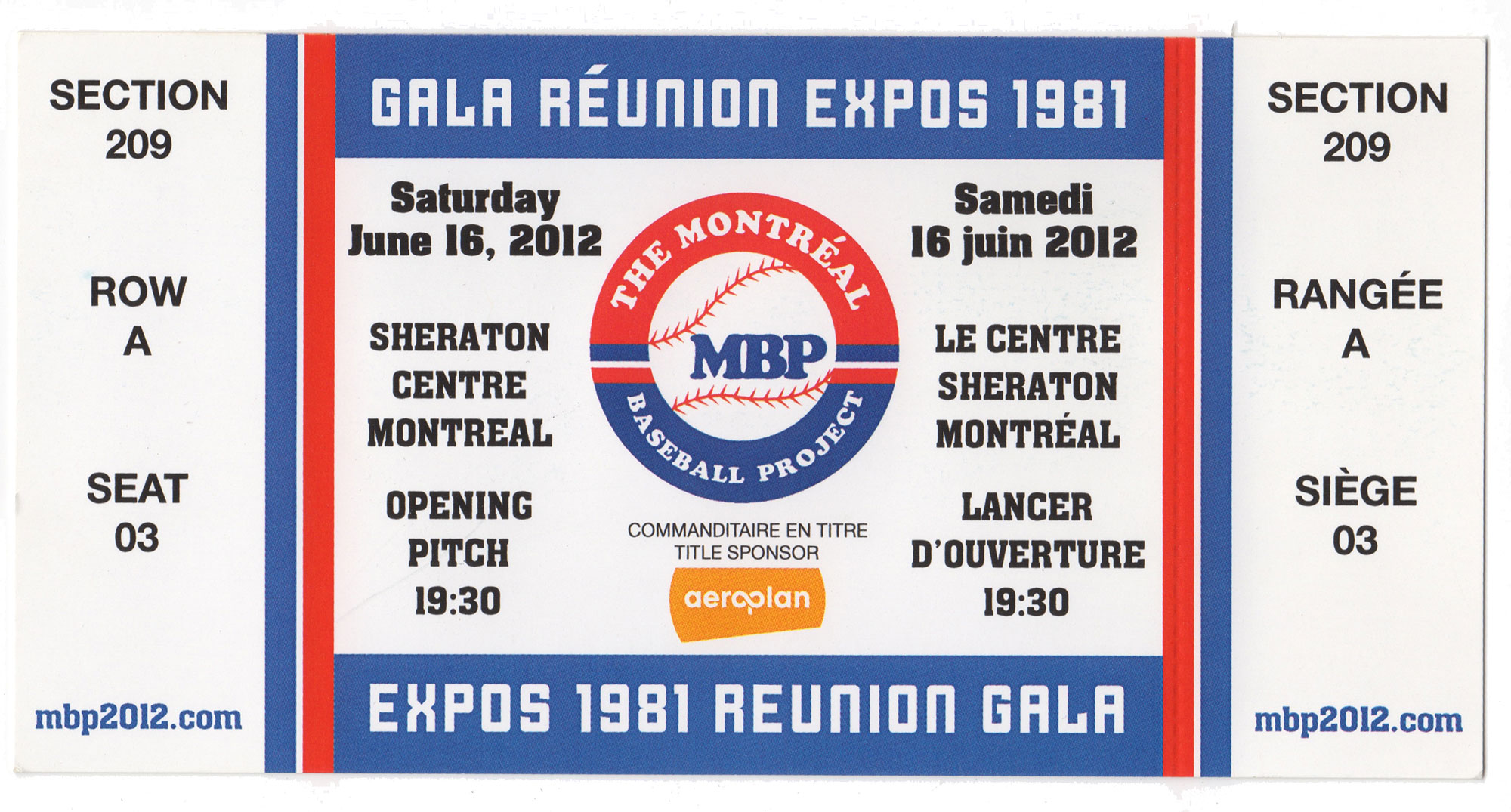Montreal Baseball Project Expos 1981 Reunion Gala