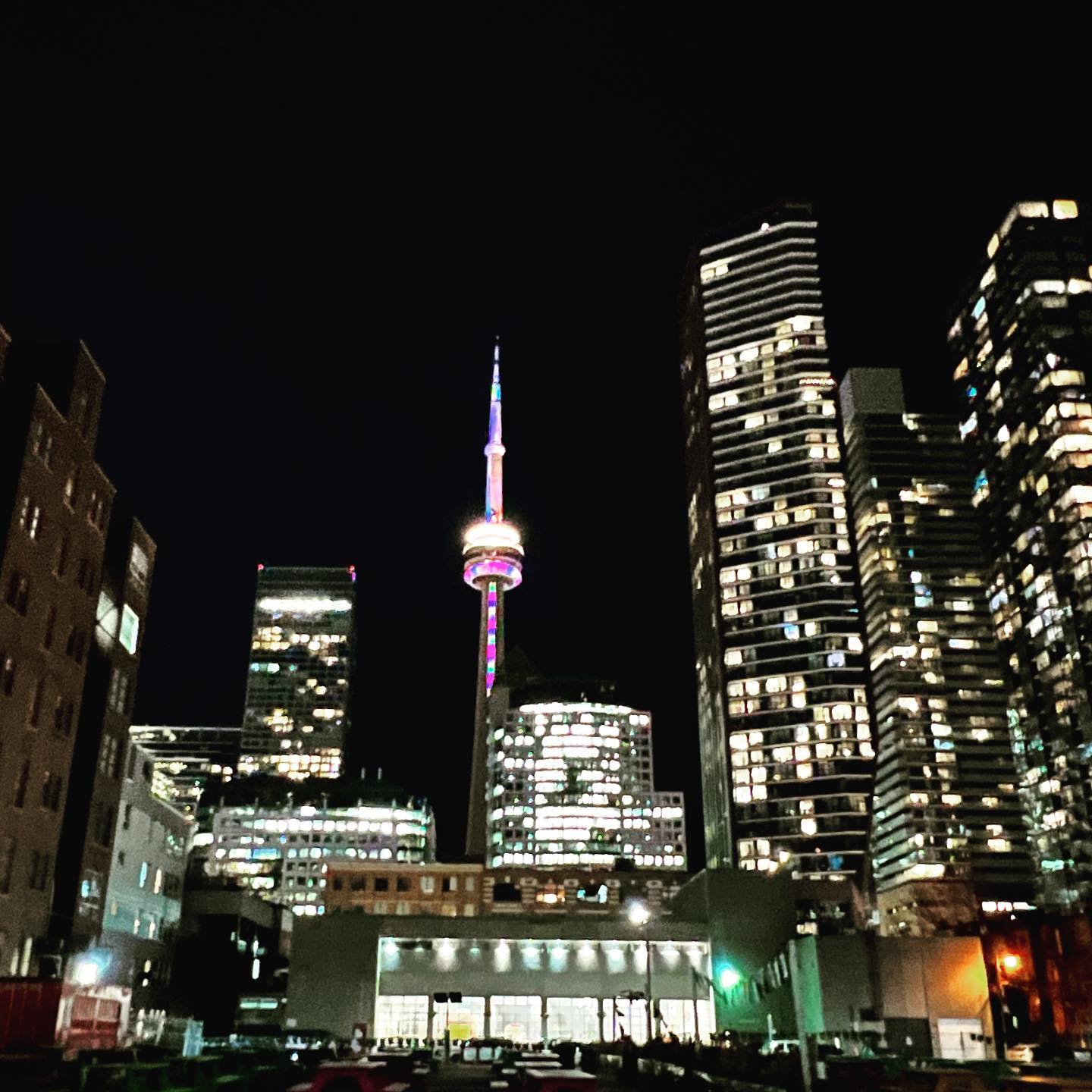 CN Tower at night