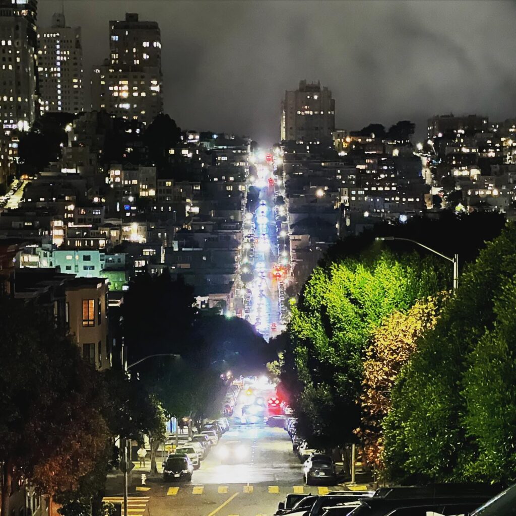 San Francisco Street at Night