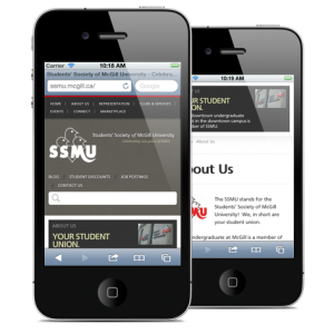 Mobile screenshots SSMU